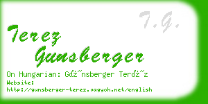 terez gunsberger business card